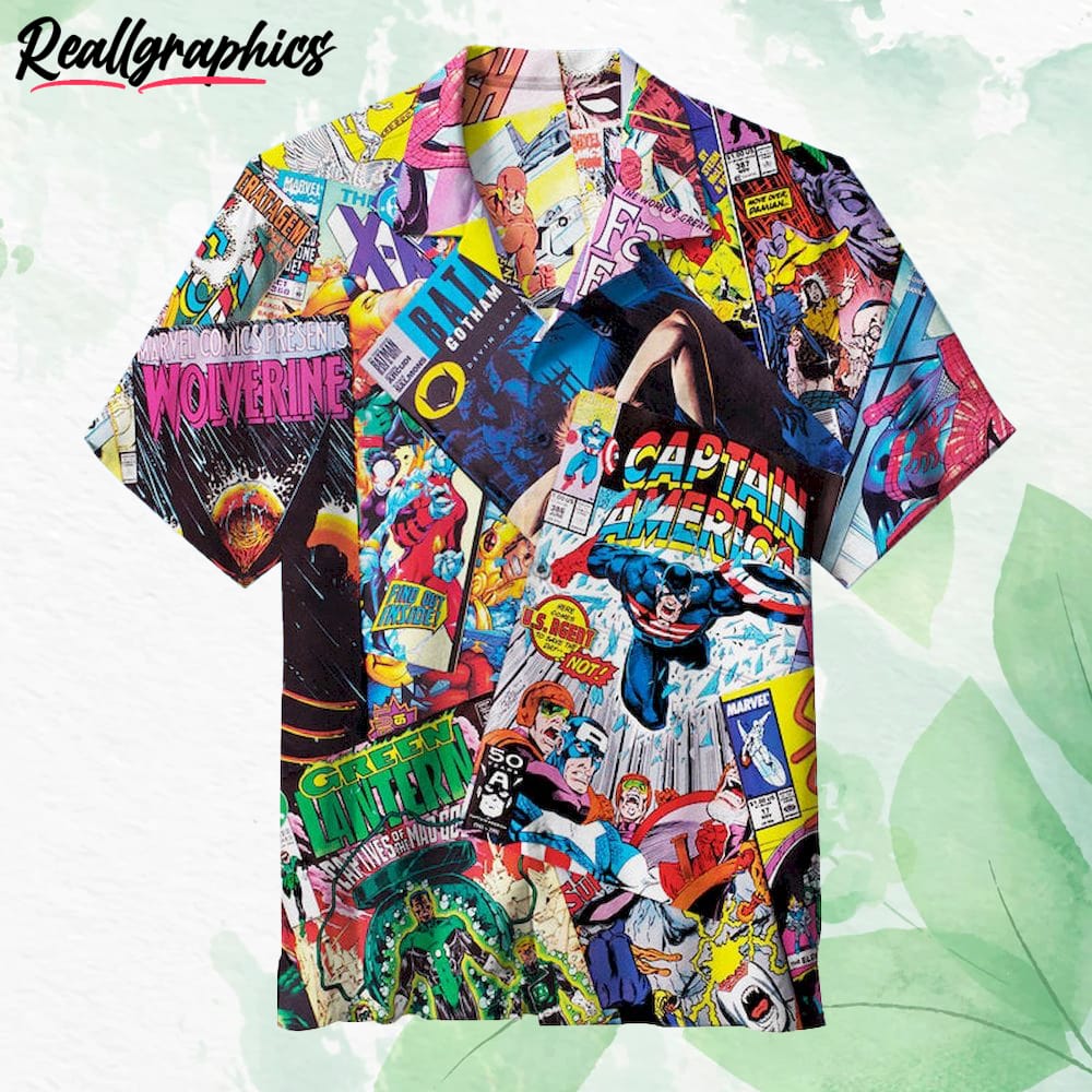 Superhero Marvel DC Comics Hawaiian Shirt