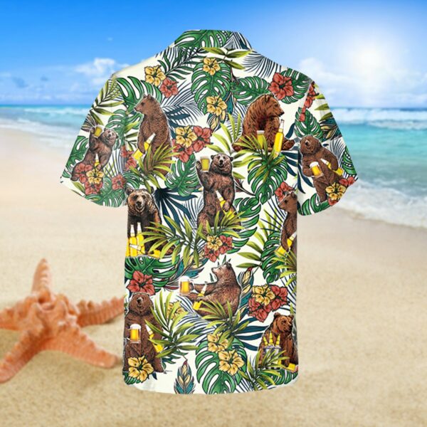 tropical bear drinks beer hawaiian shirt gift for camping lovers 3 elghjb
