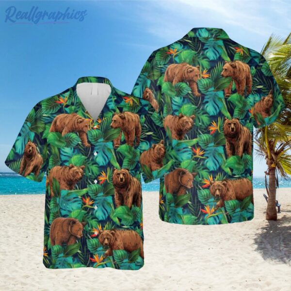 tropical bear green hawaiian shirt 1 bvghmz