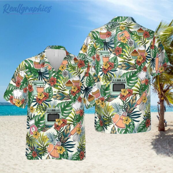 tropical plants bakery hawaiian shirt 3d print bakering shirt 1 csifix