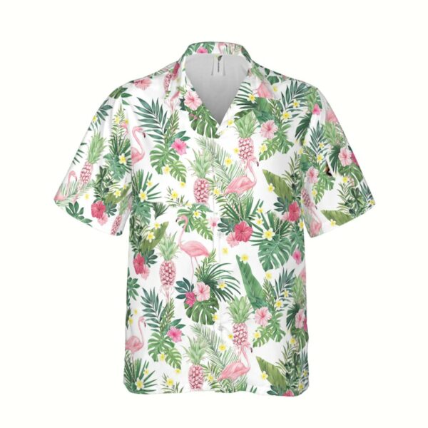tropical plants fruits and flamingo hawaiian shirt 2 abfybk
