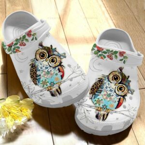 whitesole owl beautiful classic clogs shoes bsijtm