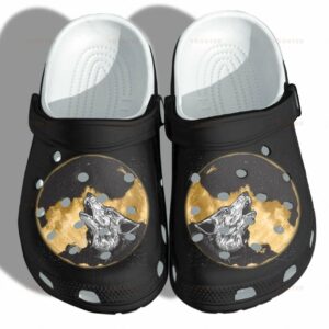 wolf fantasy moon camping classic clogs shoes xxk9df