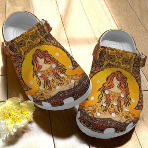 yoga hippie classic clog shoes hippie shoes mandala pattern yoga lover a great christmas viilmz
