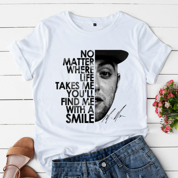 a t shirt white find me with a smile mac miller zzivt2