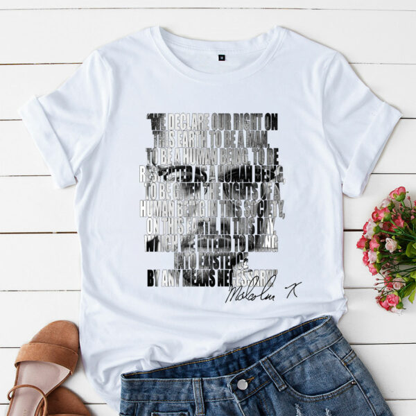 a t shirt white malcolm x by any means necessary shirt spsixe