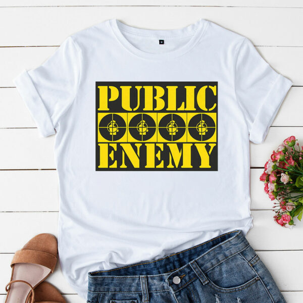 a t shirt white public enemy gdnrcy