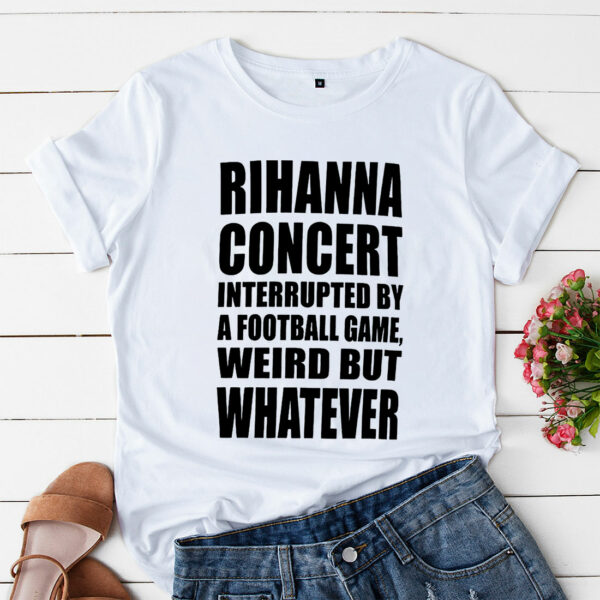 a t shirt white rihanna super bowl concert 2023 duui19