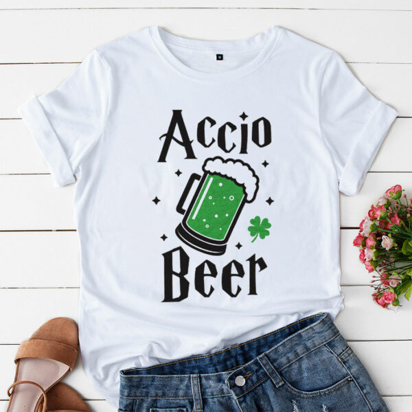 a t shirt white st patricks day accio beer iax3sd
