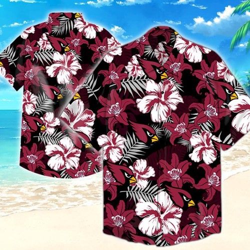 Arizona Cardinals Tropical Flower Pattern Shirt