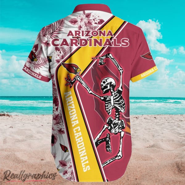 Arizona Cardinals X Skeleton Dancing Hawaiian Shirt