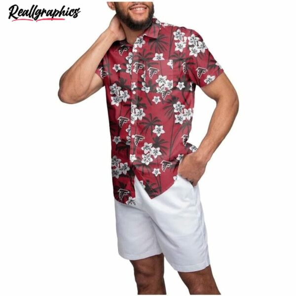 atlanta falcons floral pattern button up all over printed 2 w17oc4
