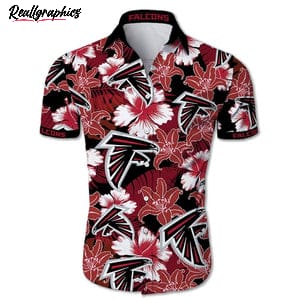atlanta falcons hawaiian shirt tropical flower short sleeve 2 s8v4lk