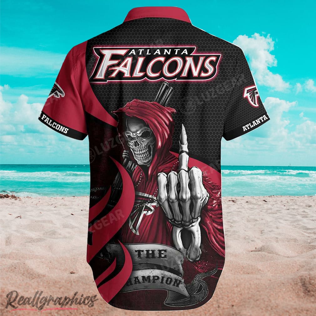 Atlanta Falcons Skull Printed Button-up Shirt
