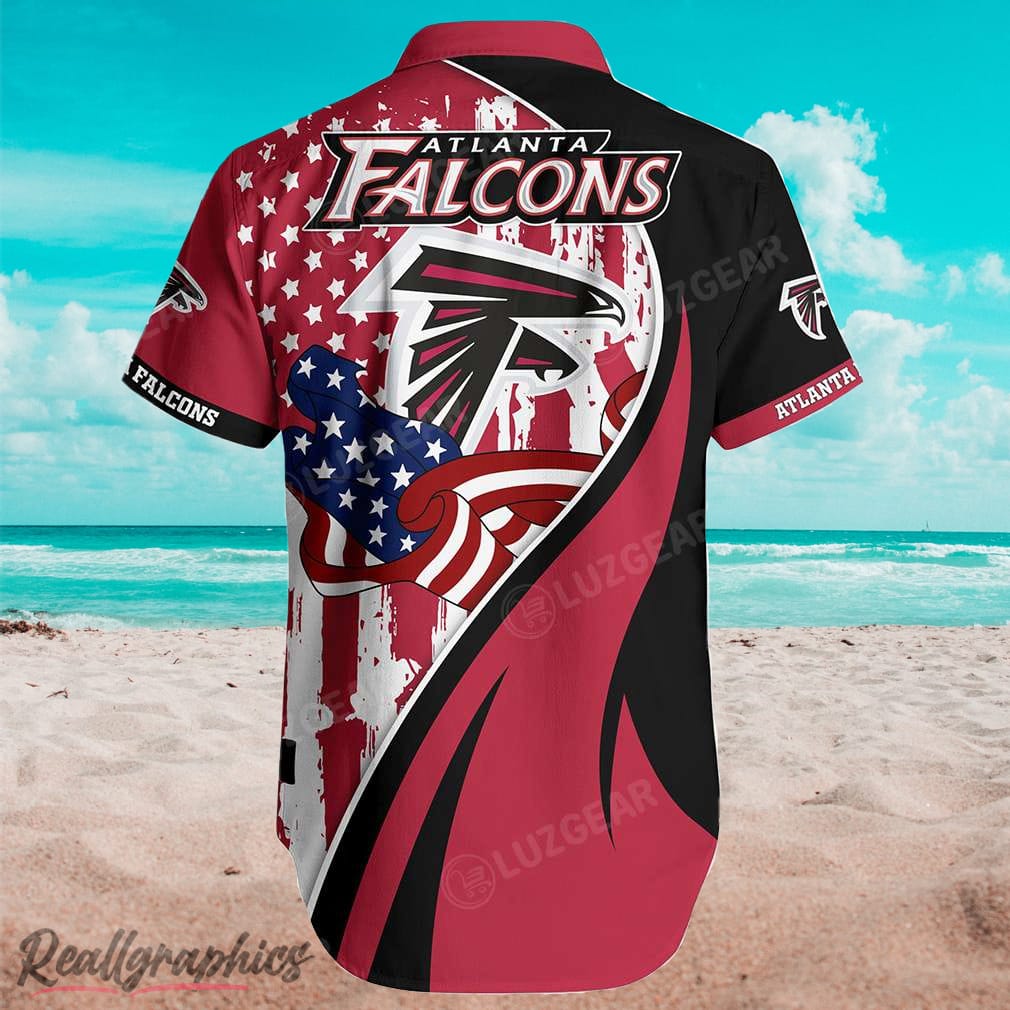 Atlanta Falcons x US Flag Graphic Casual Button Shirt