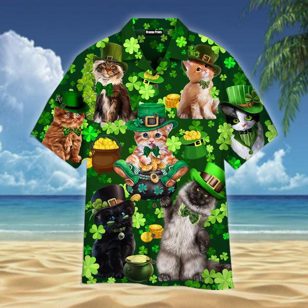 cats pattern saint patricks day hawaiian shirt 1 rfrrwm