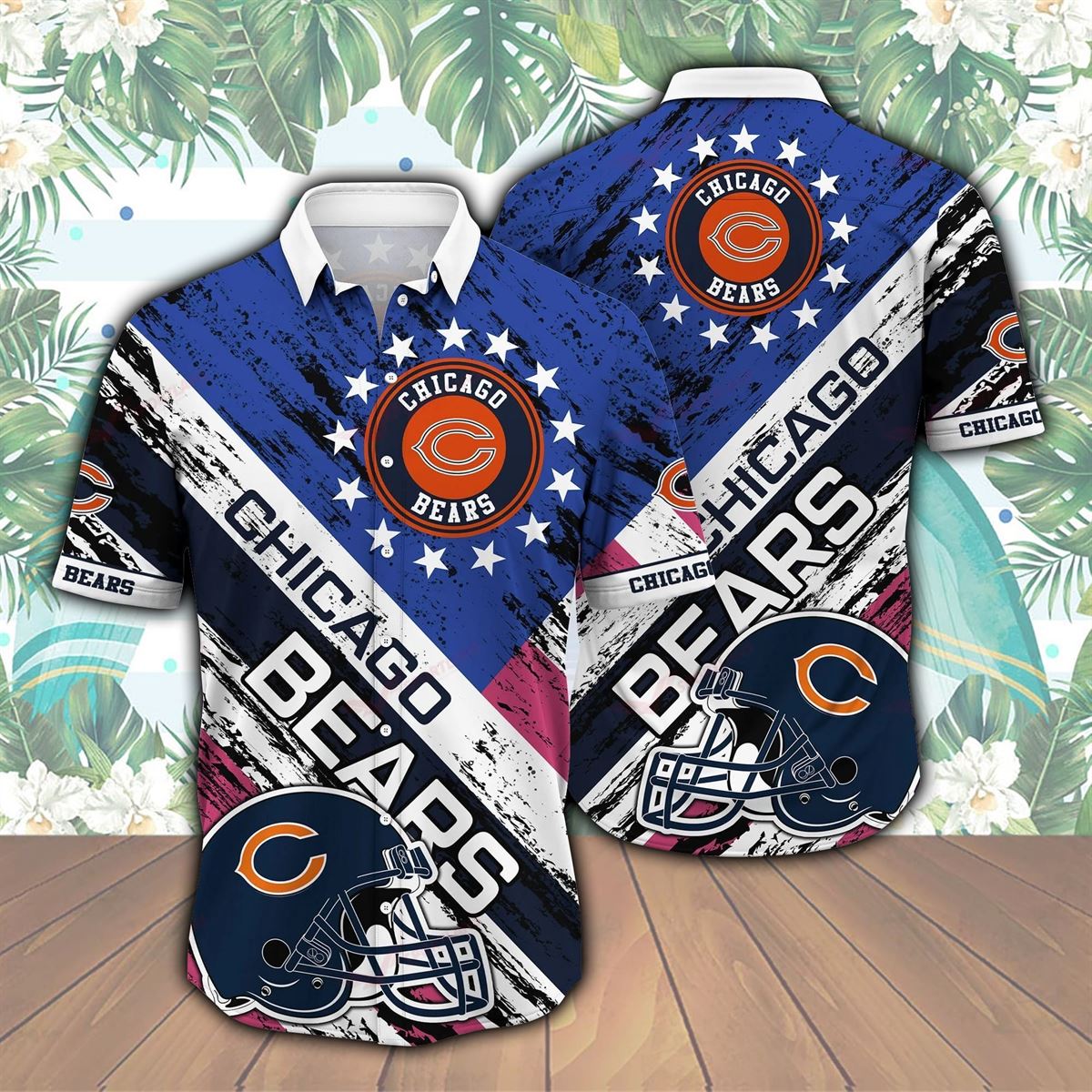 Chicago Bears NFL Hawaiian Shirt, Button Shirt - Reallgraphics
