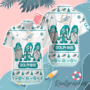 christmas gnomes miami dolphins ugly sweatshirt christmas hawaiian shirt ahopim