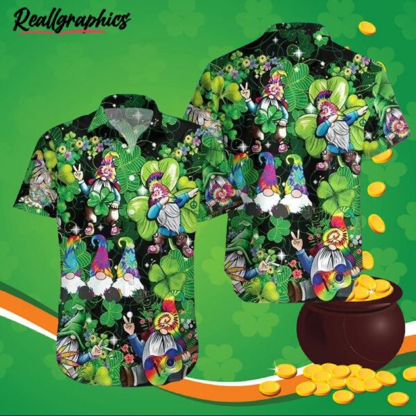 hippie gnomes saint patricks day colorful hawaiian shirt 1 jpsvop