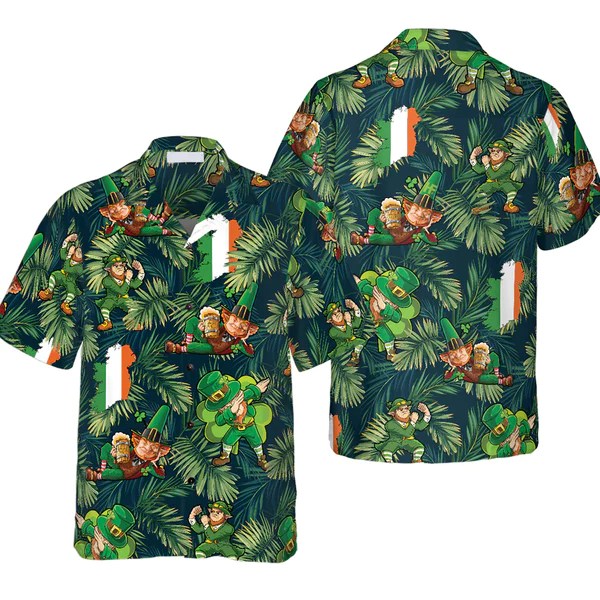 ireland flag x irish leprechaun hawaiian shirt 1 ovosjb