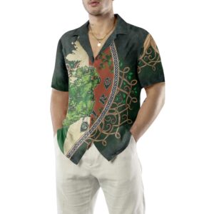 ireland map happy saint patricks day hawaiian button shirt 4 tffotk