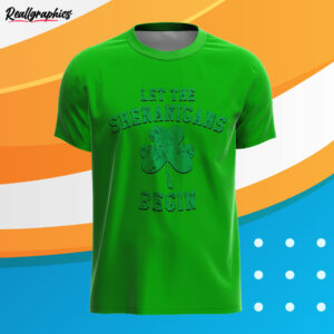 irish green t shirt let the shenanigans begin st patricks day xfywzc