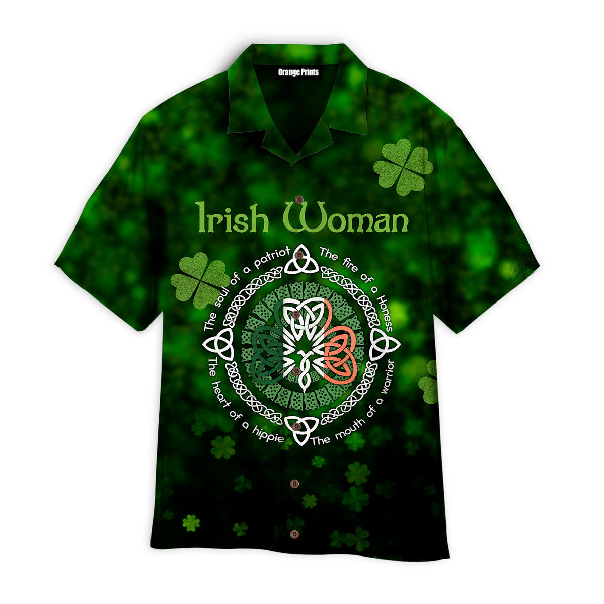 Irish Woman Happy St Patrick Hawaiian Shirt