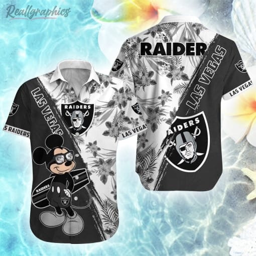 Las Vegas Raiders Button Short Sleeve Shirt - Reallgraphics