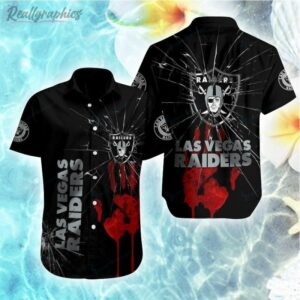 las vegas raiders hand blood hawaiian shirt hmrfd3