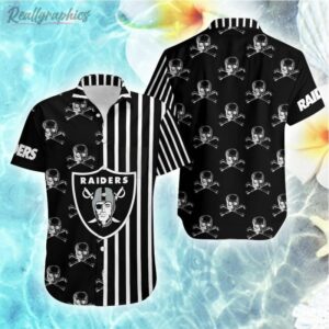 las vegas raiders stripes and skull hawaii shirt or4tft