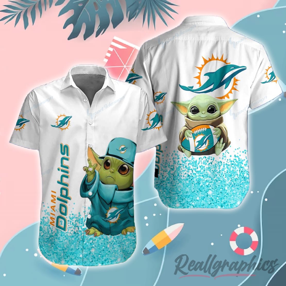 Miami Dolphins Button Up Shirt - Reallgraphics
