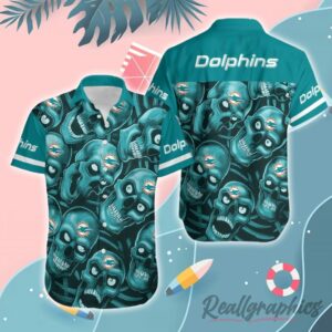 miami dolphins hawaiian shirt dangerous smiling skull yo6pqq