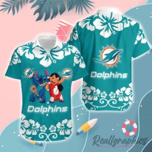 miami dolphins hawaiian shirt lilo and stitch limited edition m911sm
