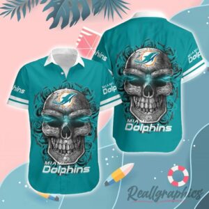 miami dolphins hawaiian shirt limited edition summer skull jhvefy