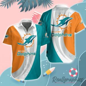 miami dolphins short sleeve button up shirt pwidwk