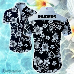nfl las vegas raiders floral hawaiian shirts veiwgc