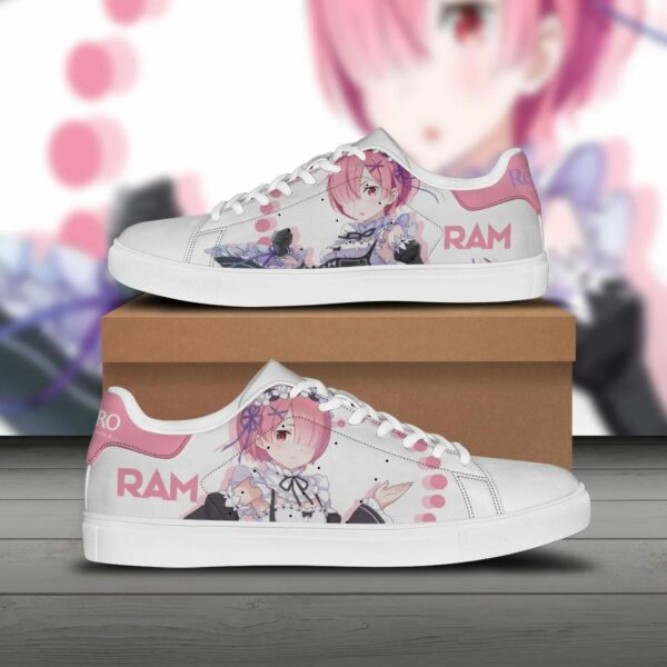 ram pink skate sneakers custom rezero anime shoes 1 rkjzi4