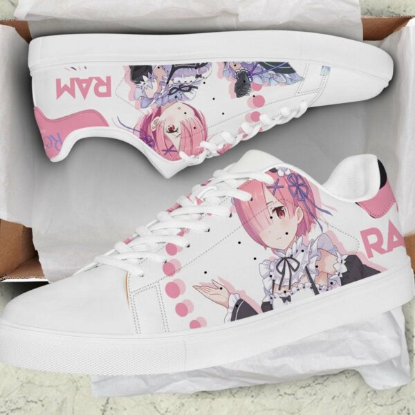 ram pink skate sneakers custom rezero anime shoes 2 r7r9py