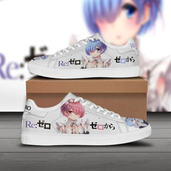 re zero shoes ram x rem skateboard low top starting life in another world anime sneakers 1 tlzfk6