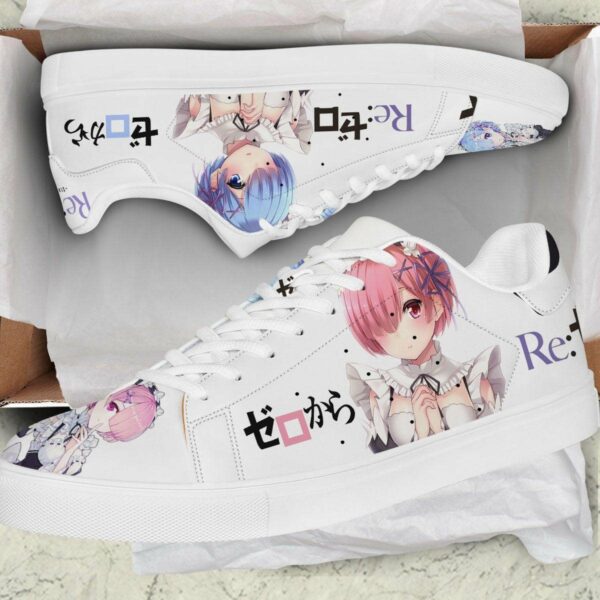 re zero shoes ram x rem skateboard low top starting life in another world anime sneakers 2 hrz9q6