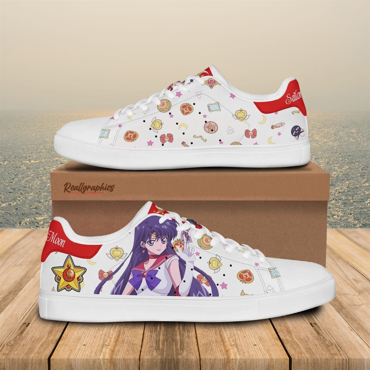 Sailor Mars Sneakers Custom Sailor Moon Anime Shoes