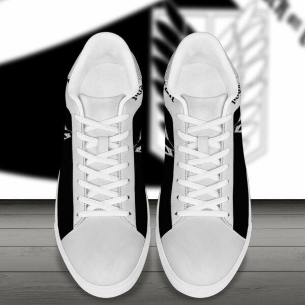 scount regiment skate sneakers custom black and white aot anime shoes 3 atevdl