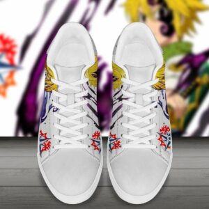seven deadly sins shoes meliodas skateboard low top custom anime sneakers 3 yz8qpe