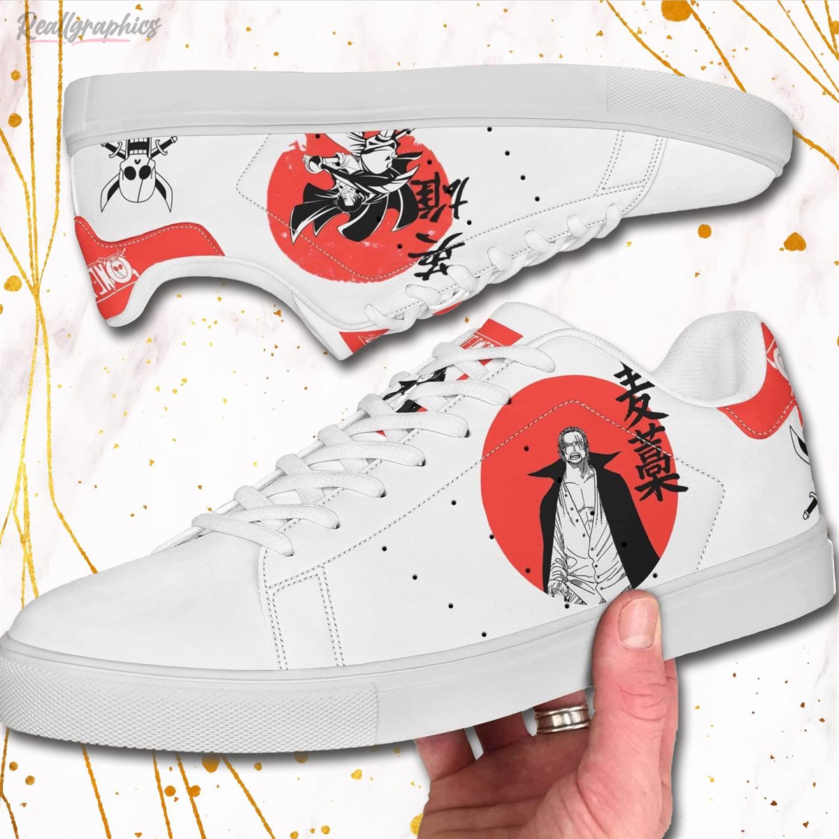 Shanks Sneakers Custom One Piece Anime Shoes