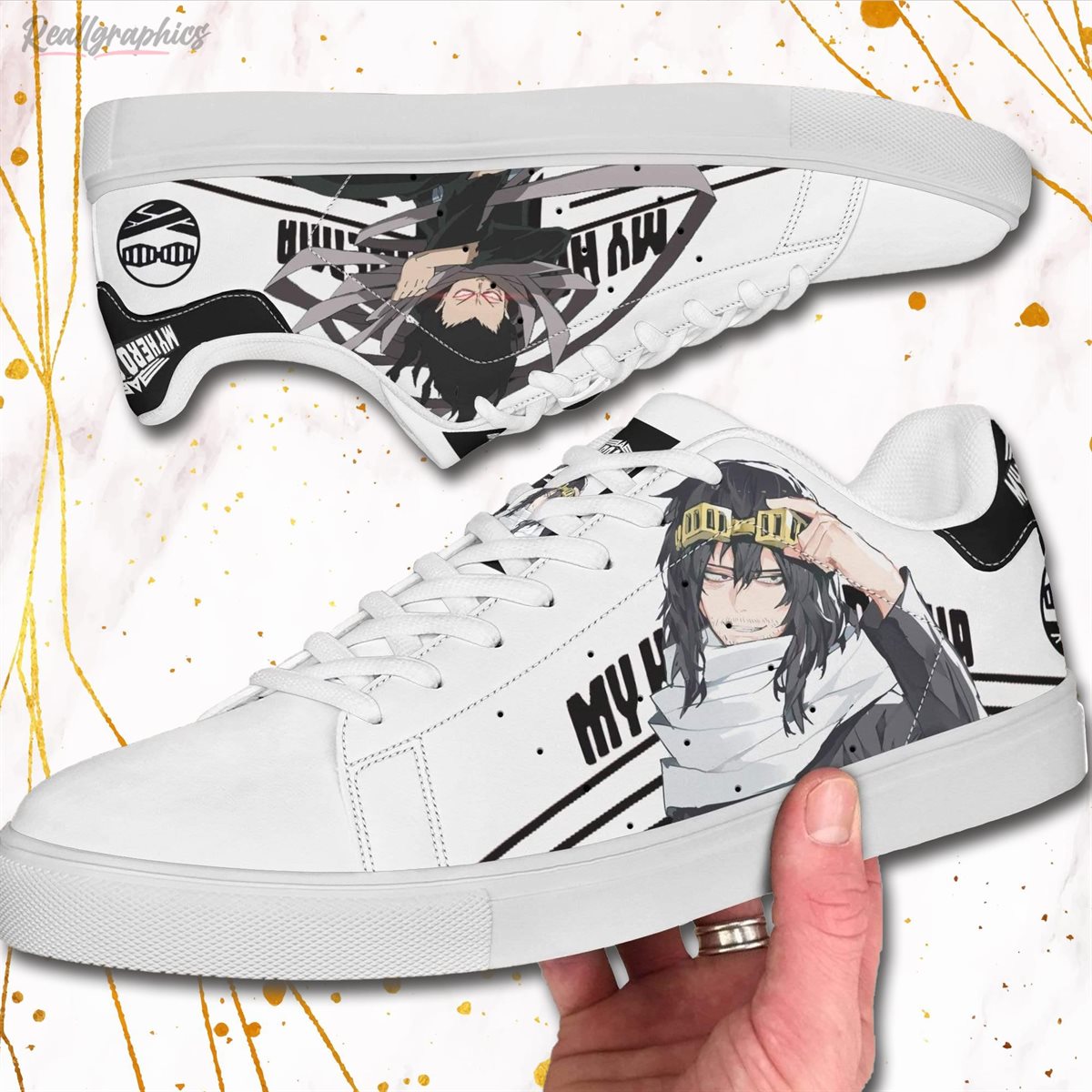Shota Aizawa Sneakers Custom My Hero Academia Anime Shoes