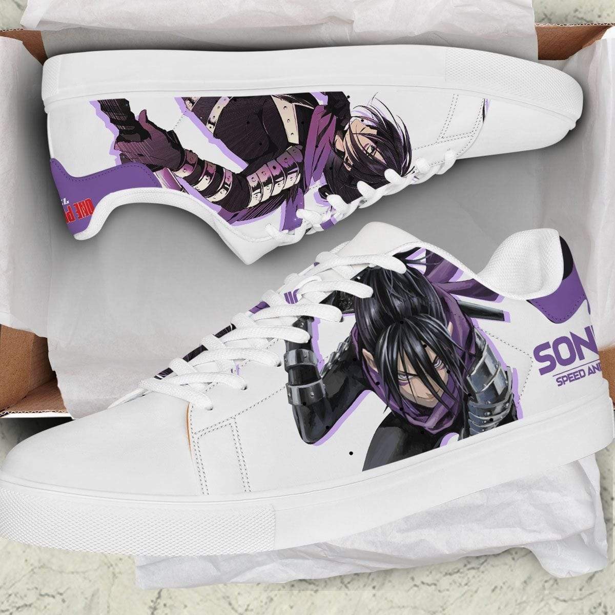 Sound Sonic Skate Sneakers Custom One Punch Man Anime Shoes