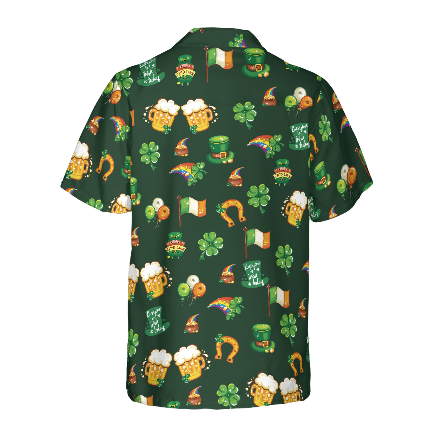 St Patrick's Day Symbol Pattern Hawaiian Shirt