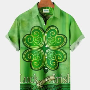 Pit Bull St Patricks Day Shamrock Dog Lover Shirt - Reallgraphics