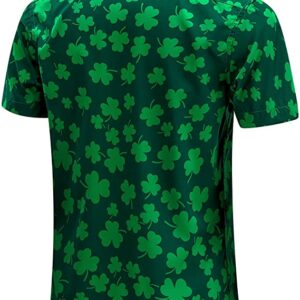st.patricks day irish clover casual short sleeve hawaiian button up shirt 1 hs1qhm