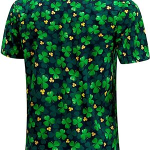 st.patricks day shirt irish clover printed casual short sleeve 1 ugfodg